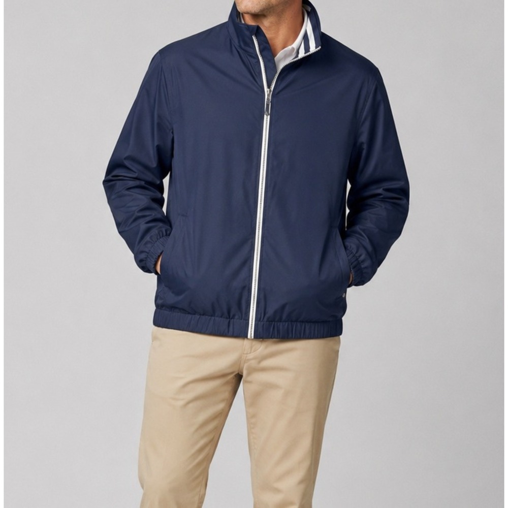 CUTTER & BUCK Dry Tech Full Zip Jacket Mens 4XB Navy Blue‎ Windbreaker Outerwear